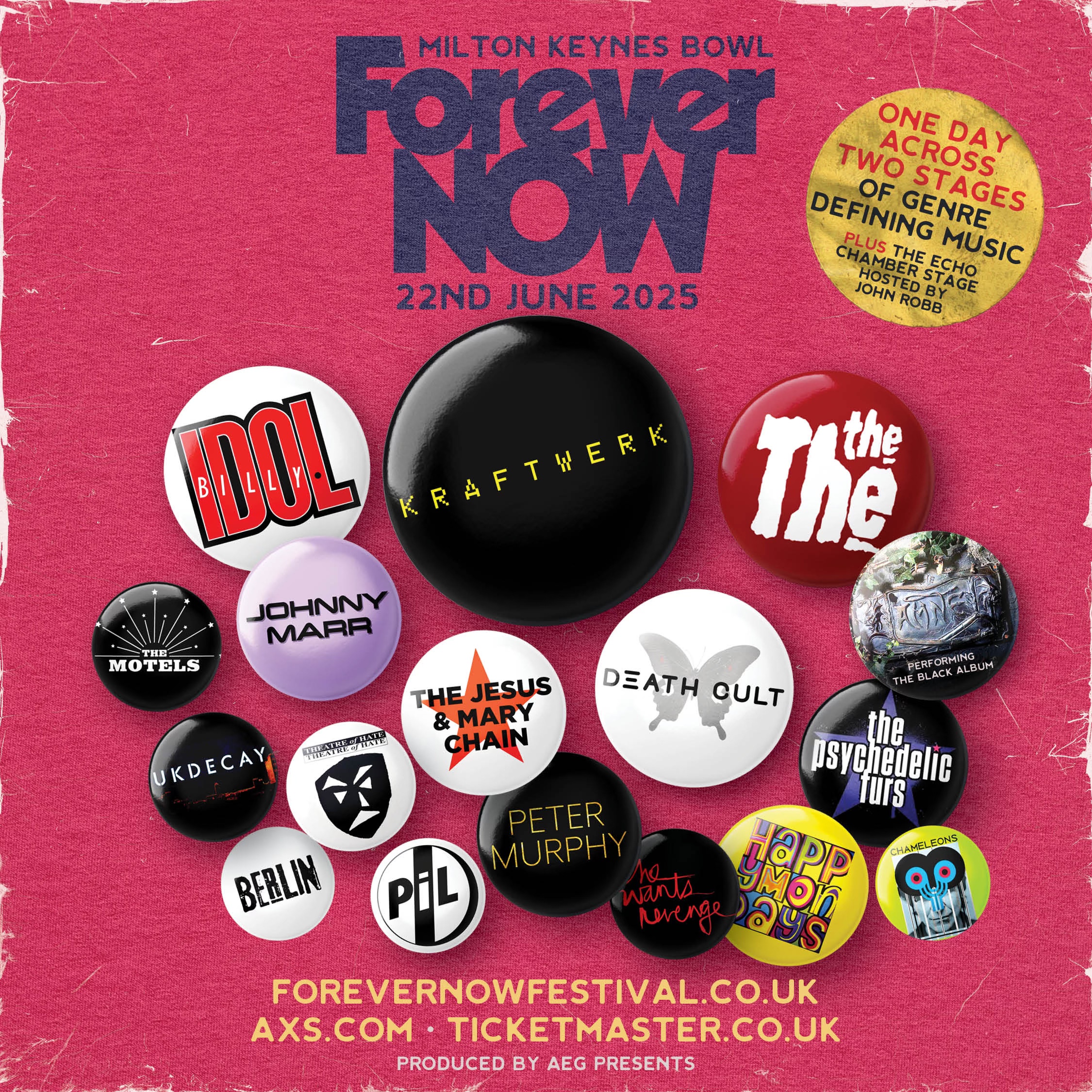 Kraftwerk, The Jesus & Mary Chain, Death Cult, The Damned, Public Image Ltd, The The And More To Play First Forever Now